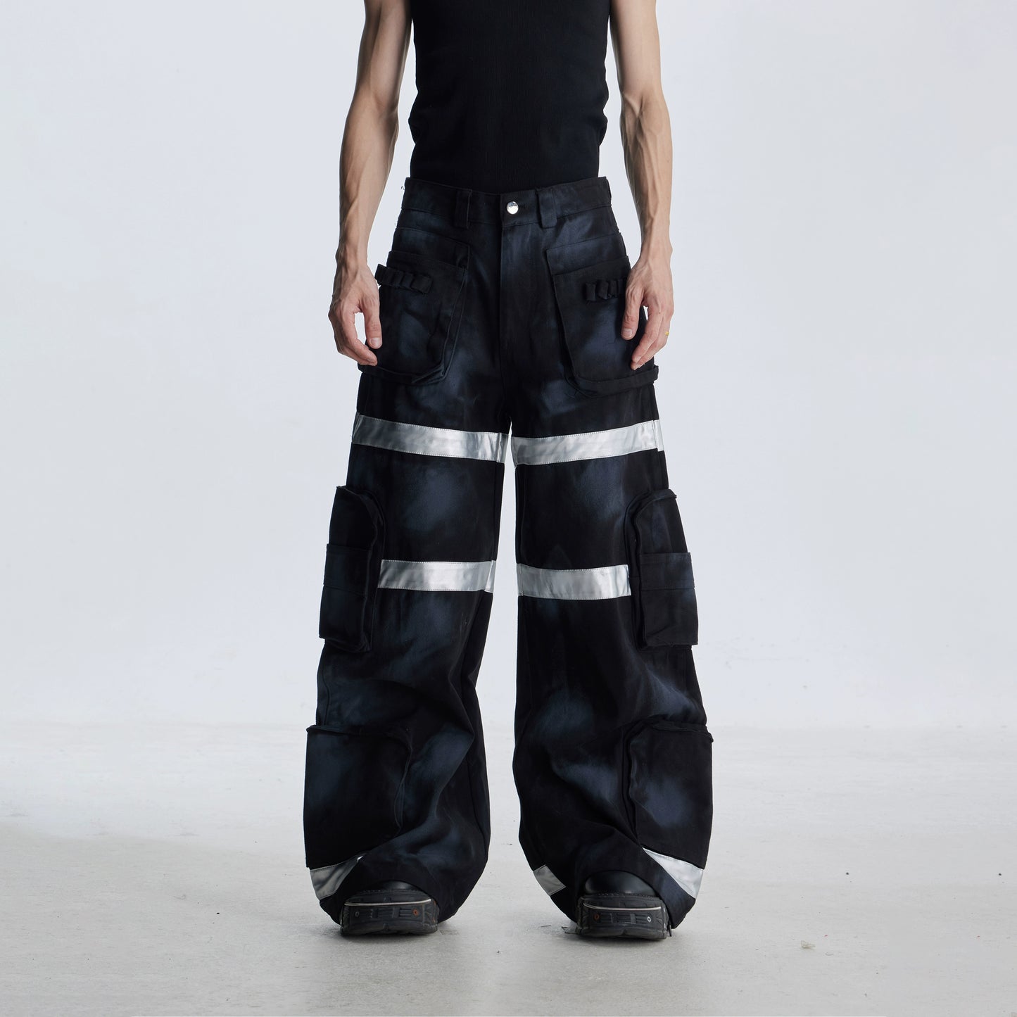 【25s Aug.】Street Dirty Dyed Multi-pocket Jeans