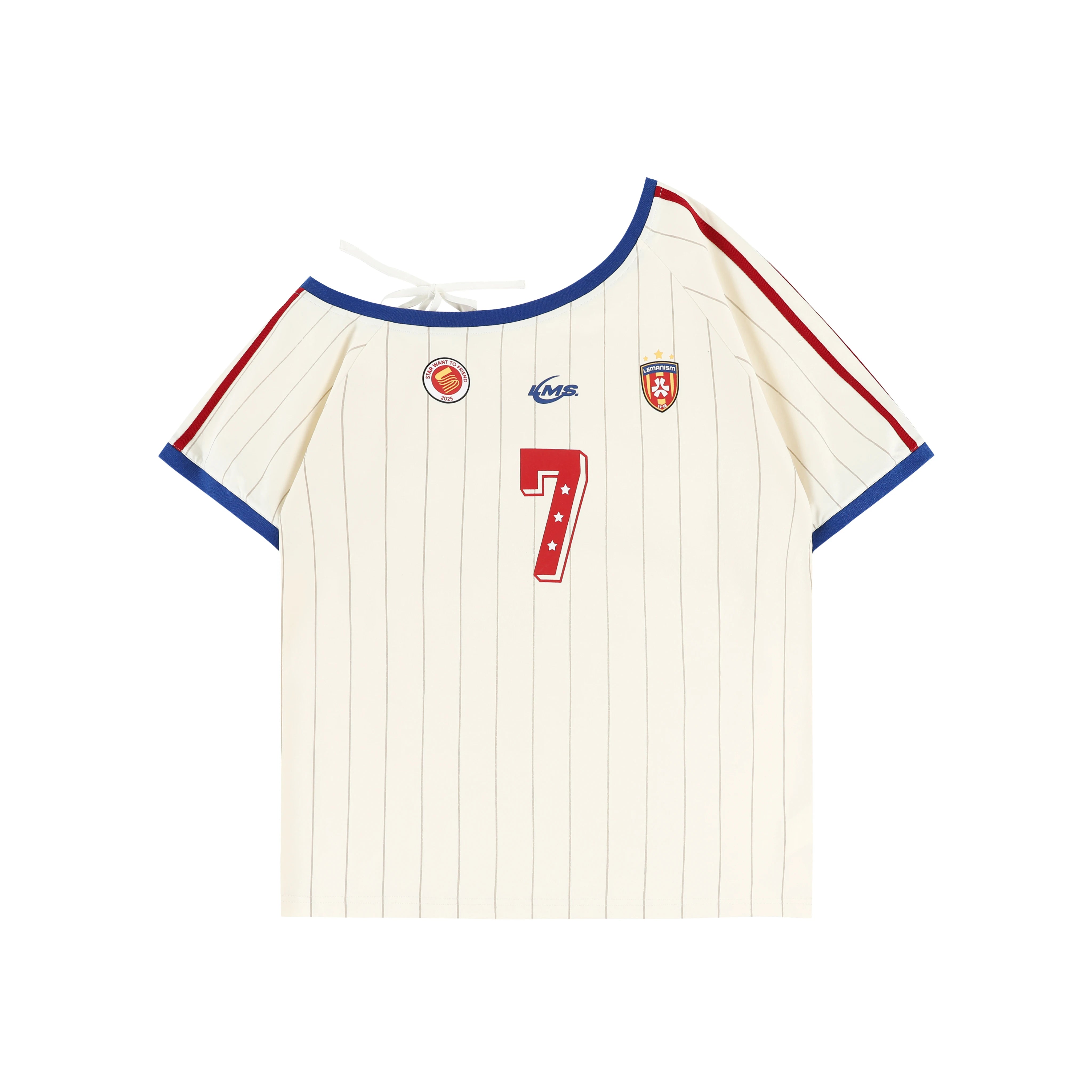 Contrast V-Neck Sports Jersey Tee