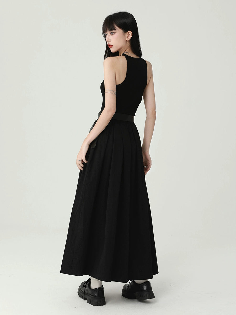 【25s Jul.】Black Gothic Strap Dress