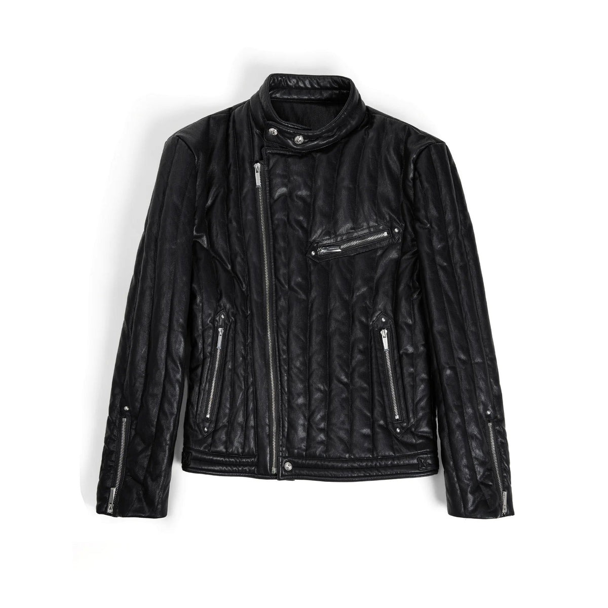 Asymmetric Zip Down Moto Jacket