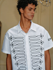 Royal Rope Tie Short Sleeve Shirt