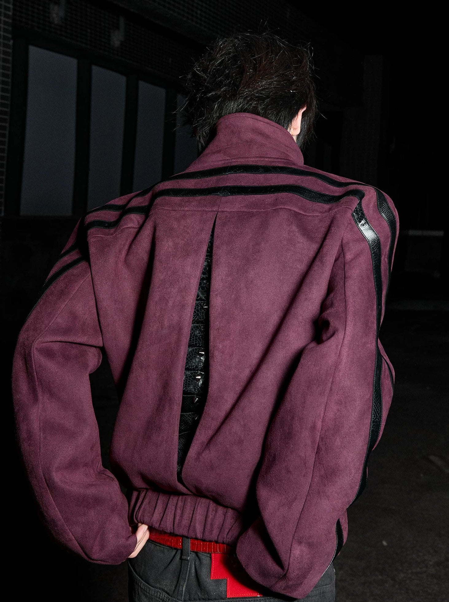 Suvet Spine Studded Suede Jacket