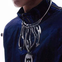Cyber Gothic Beaded Choker
