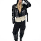 【25s Oct.】Cool Motorcycle Sequined Cropped Leather Jacket