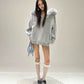 【25s Sep.】Slouchy Fur Collar Cardigan Hoodie