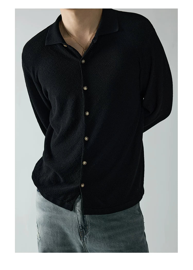 King's Gift Linen Blend Knit Cardigan