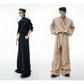 【25s Sep.】Scarf Shoulder Pad Shirt / Drape Wide-leg Pants