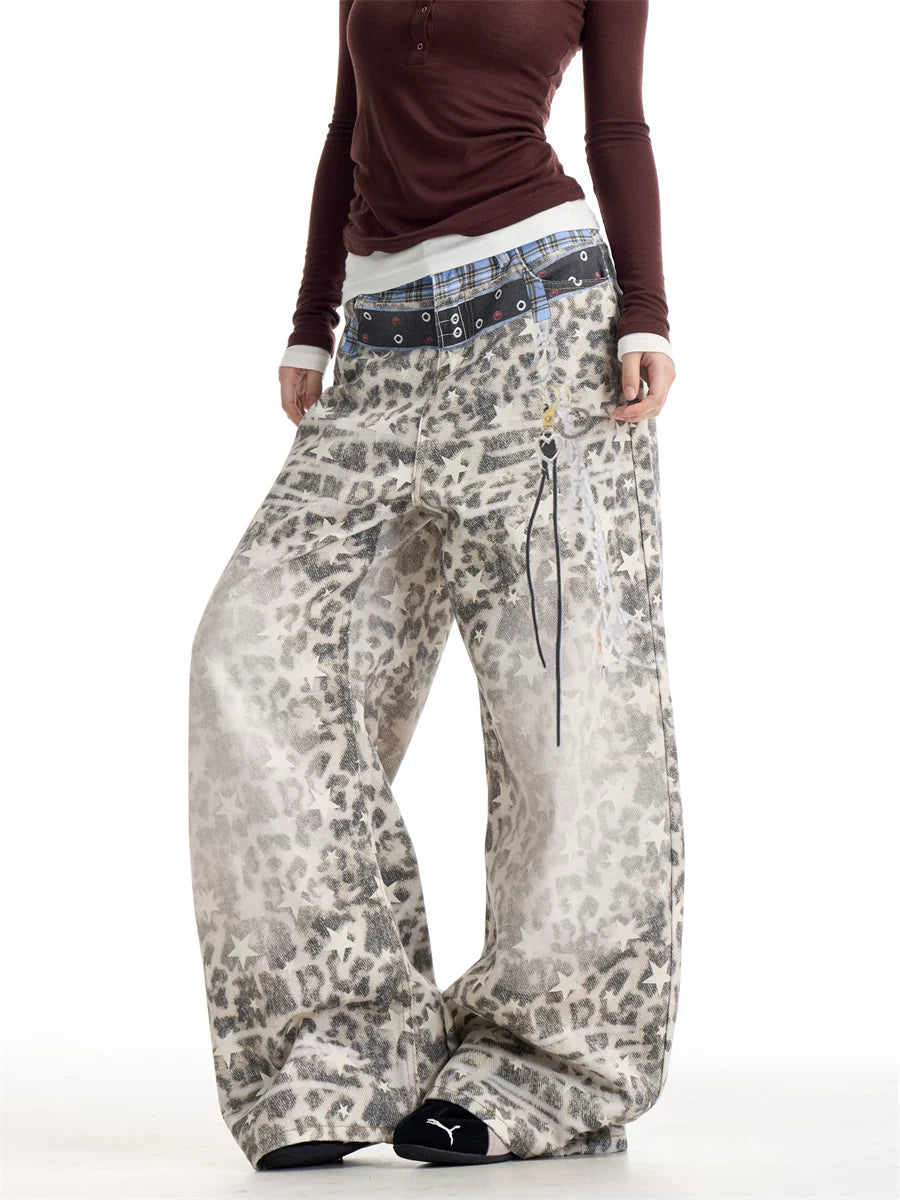 【26s Mar.】Vintage Leopard Wide-Leg Pants