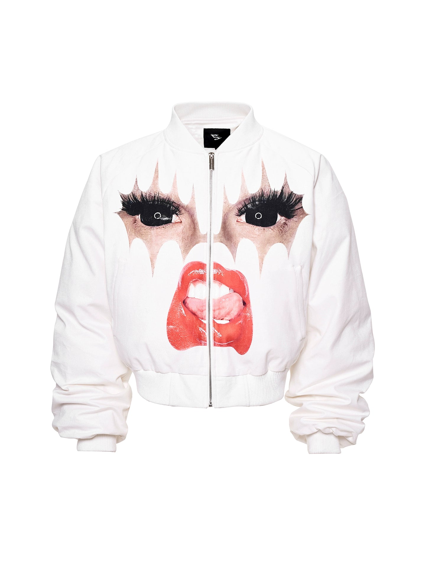 【25s Nov.】Fiery Red Lip Print Fun Print Thick Coat (only 5 Left)