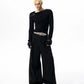 【25s Oct.】Pleated Leather Long-sleeved Bottoming Shirt