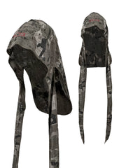 Distressed Camo Embroidered Durag