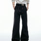 【25s Aug.】Pleated Red Lip Print Flared Trousers