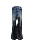 【25s Oct.】Heavy Waxed Flared Tassel Jeans