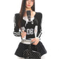 【25s Apr.】Lace Stitching Tie T-shirt + Short Skirt Set