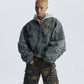 【25s Aug.】Distressed Washed Loose Bomber Jacket