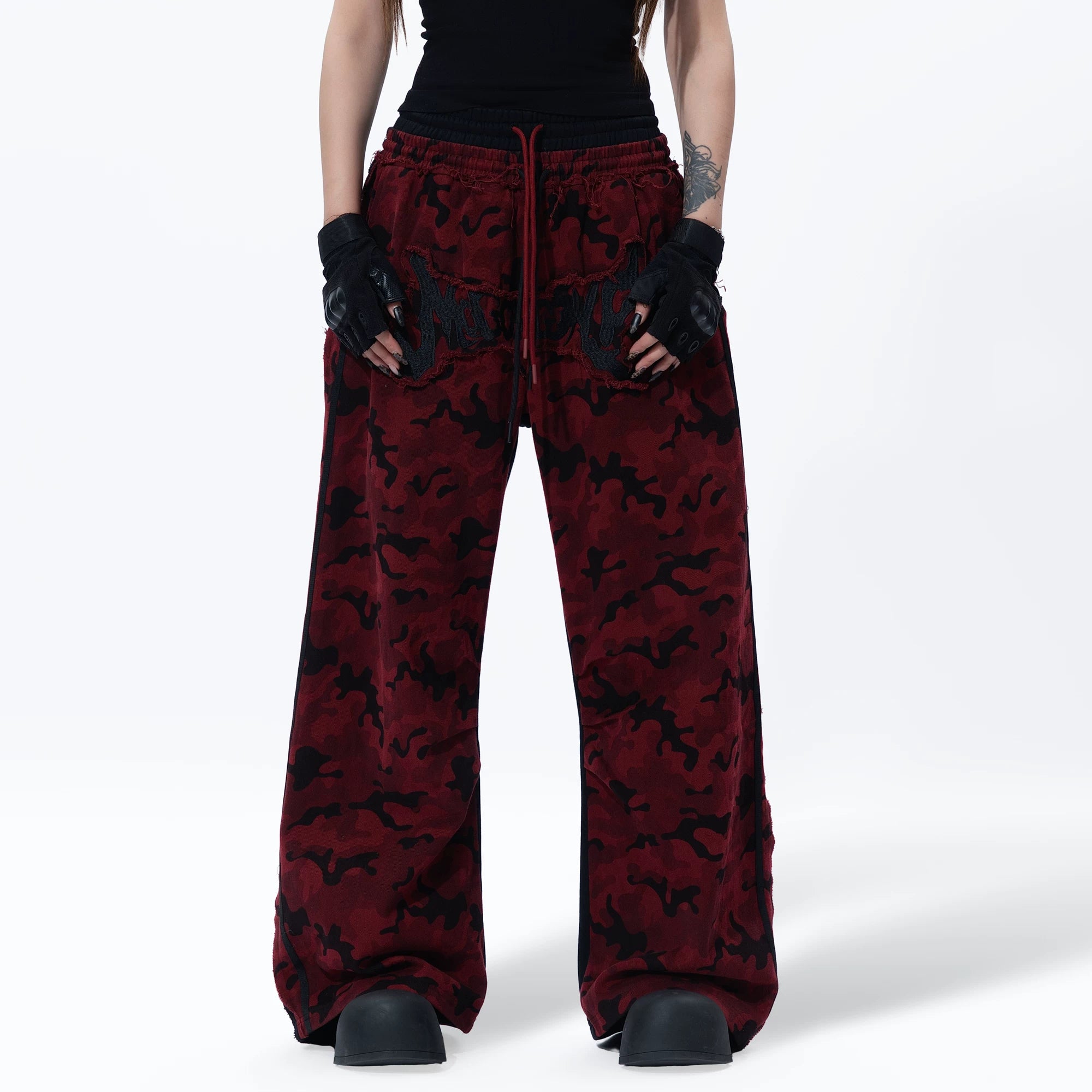 【26s Mar.】Red Camo Double-Waist Wide Jacket / Pants