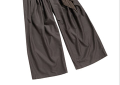 Mesh Panel Stripe Wide Trousers