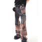 【25s Jul.】Plaid Panel Baggy Jeans
