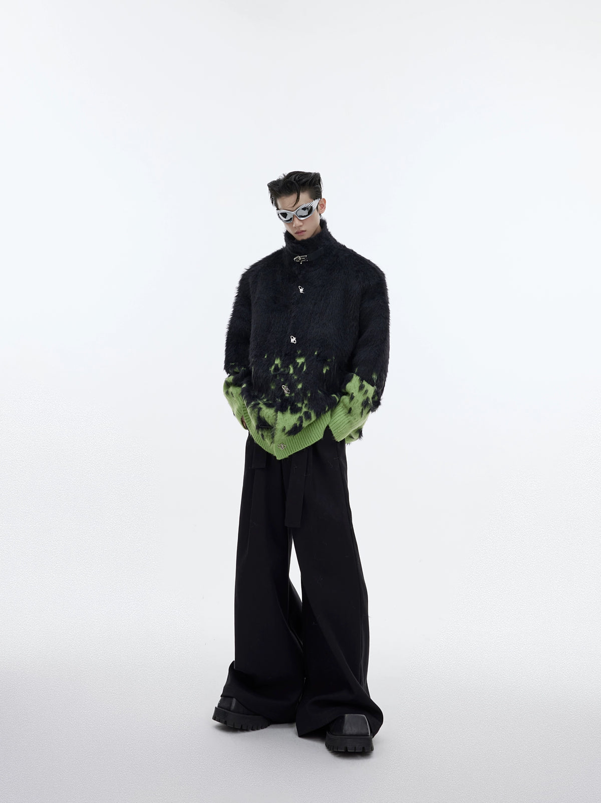 【23s December.】Christmas Gradient Stand Collar Faux Mink Sweater ArtsKoreanMan