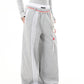 【25s Jul.】Retro Drawstring Sweatpants with Three Stripes