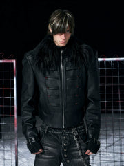 Detachable Fur-trimmed Court-style Jacket