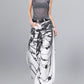 【25s Jul.】Ink-Print Washed High-Waist Loose Jeans
