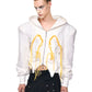 【25s Sep.】Irregular Cropped Zip-Up Hoodie with Shoulder Pads