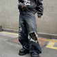 【25s Mar.】Street Retro Patchwork Ripped Camouflage Jeans