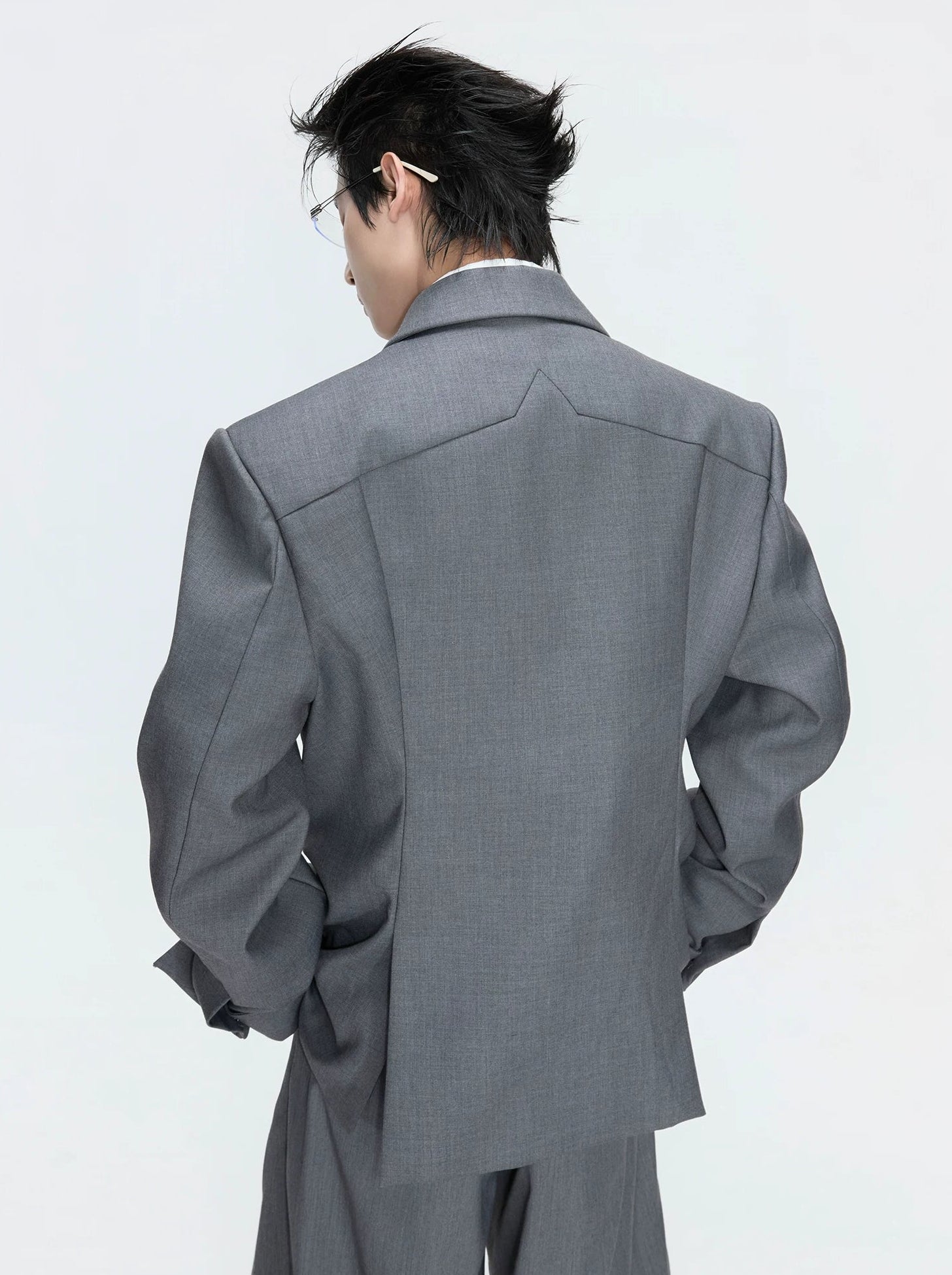 【26s Apr.】Silver Detail Double-Breasted Tailored Suit Set