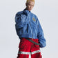 【25s Aug.】Distressed Washed Loose Bomber Jacket