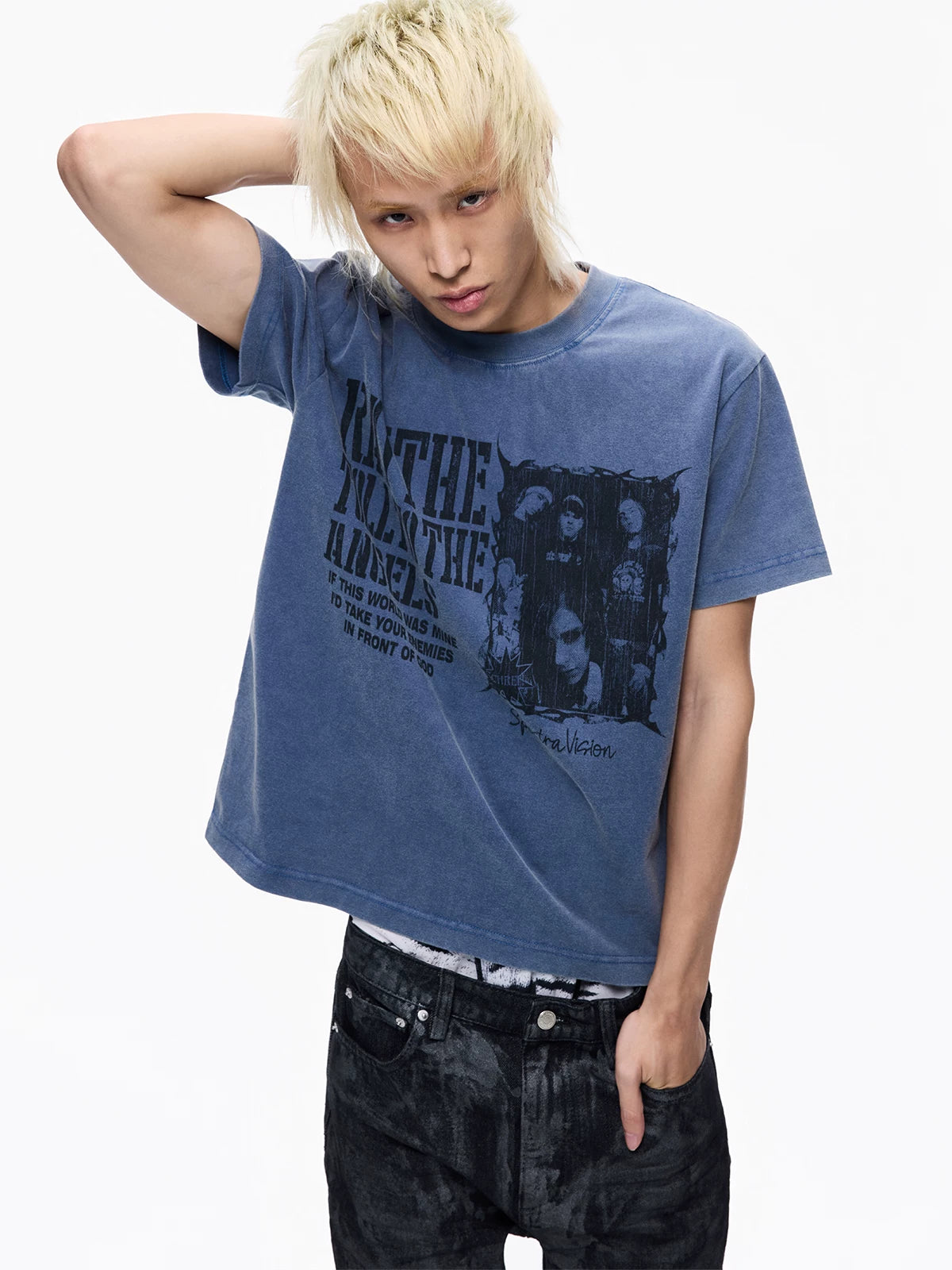 Washed Vintage Graphic Cropped Tee