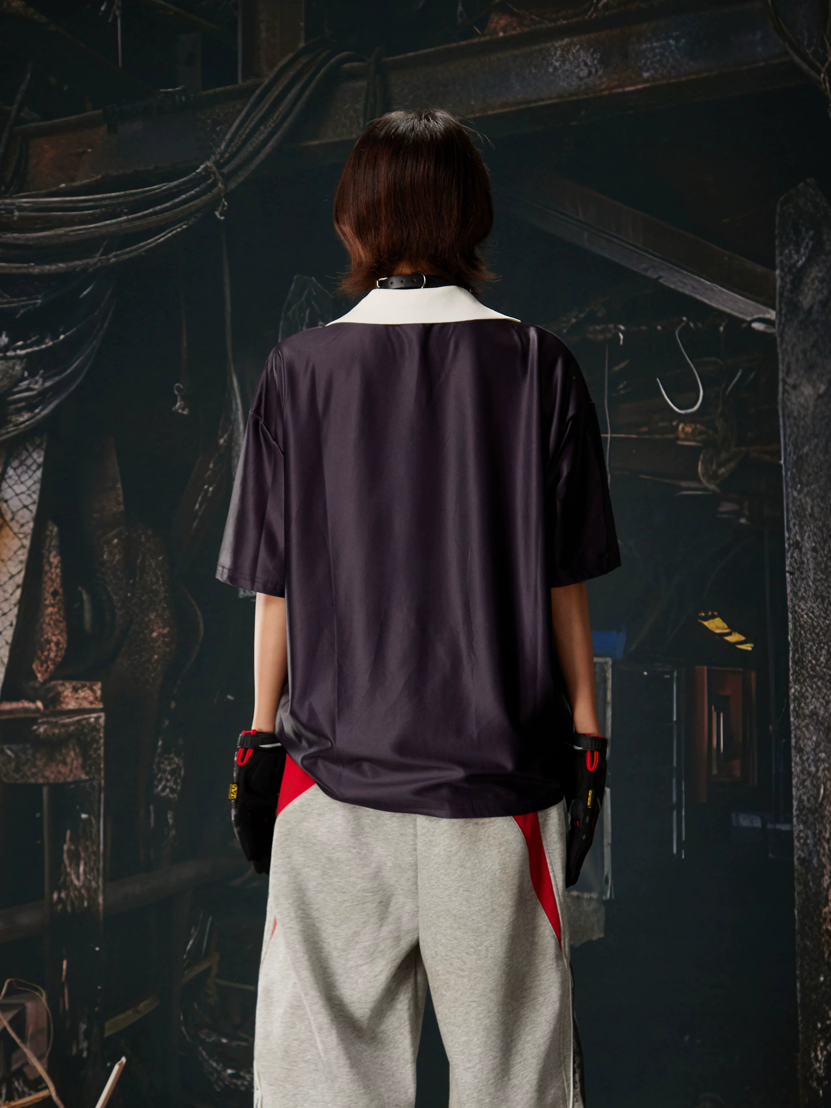 Number Print Contrast Jersey Tee
