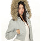 【25s Nov.】Detachable Fur Collar Hooded Short Jacket