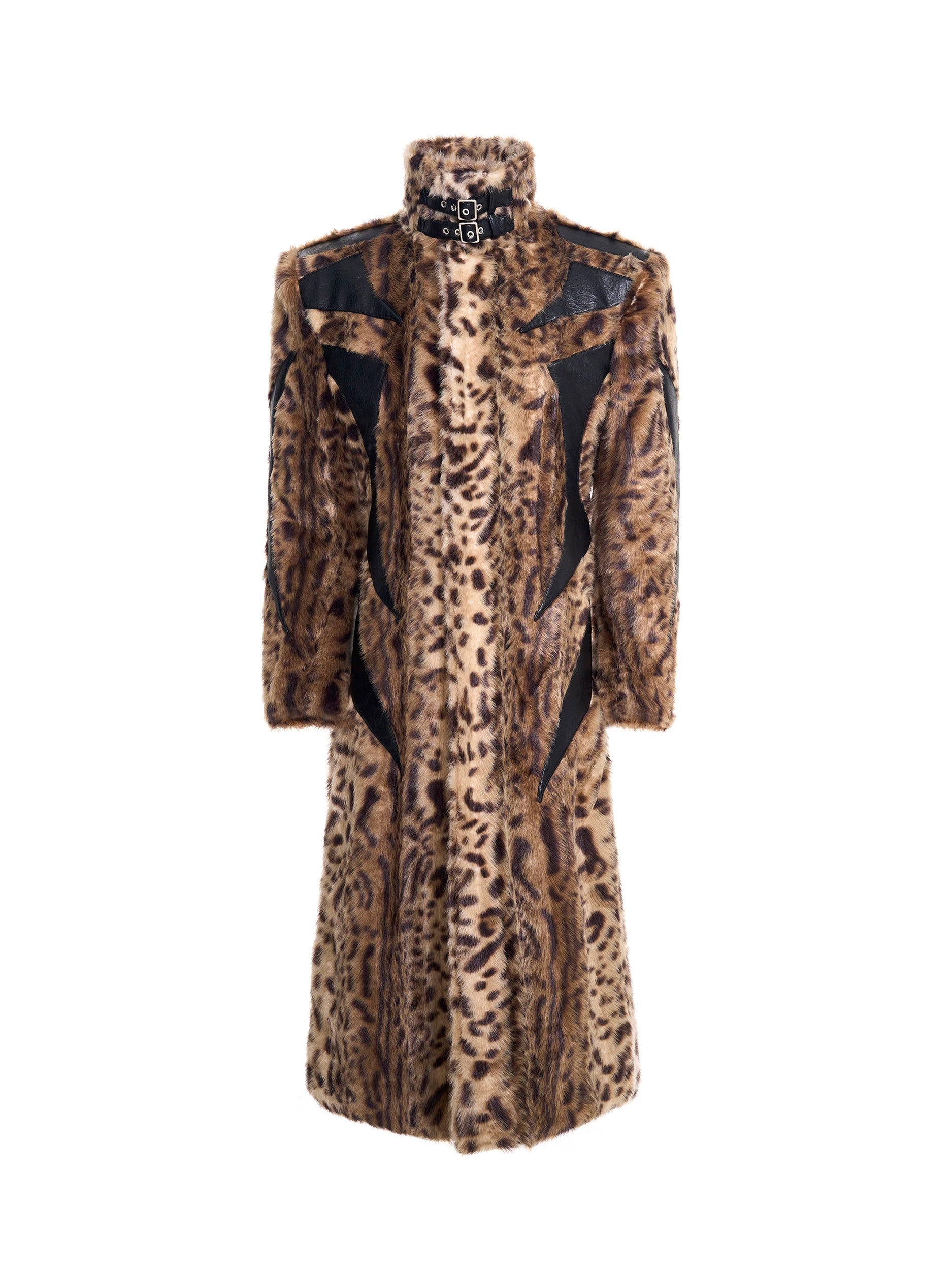 【26s Jan.】Leopard Print Eco-friendly Fur Long Coat