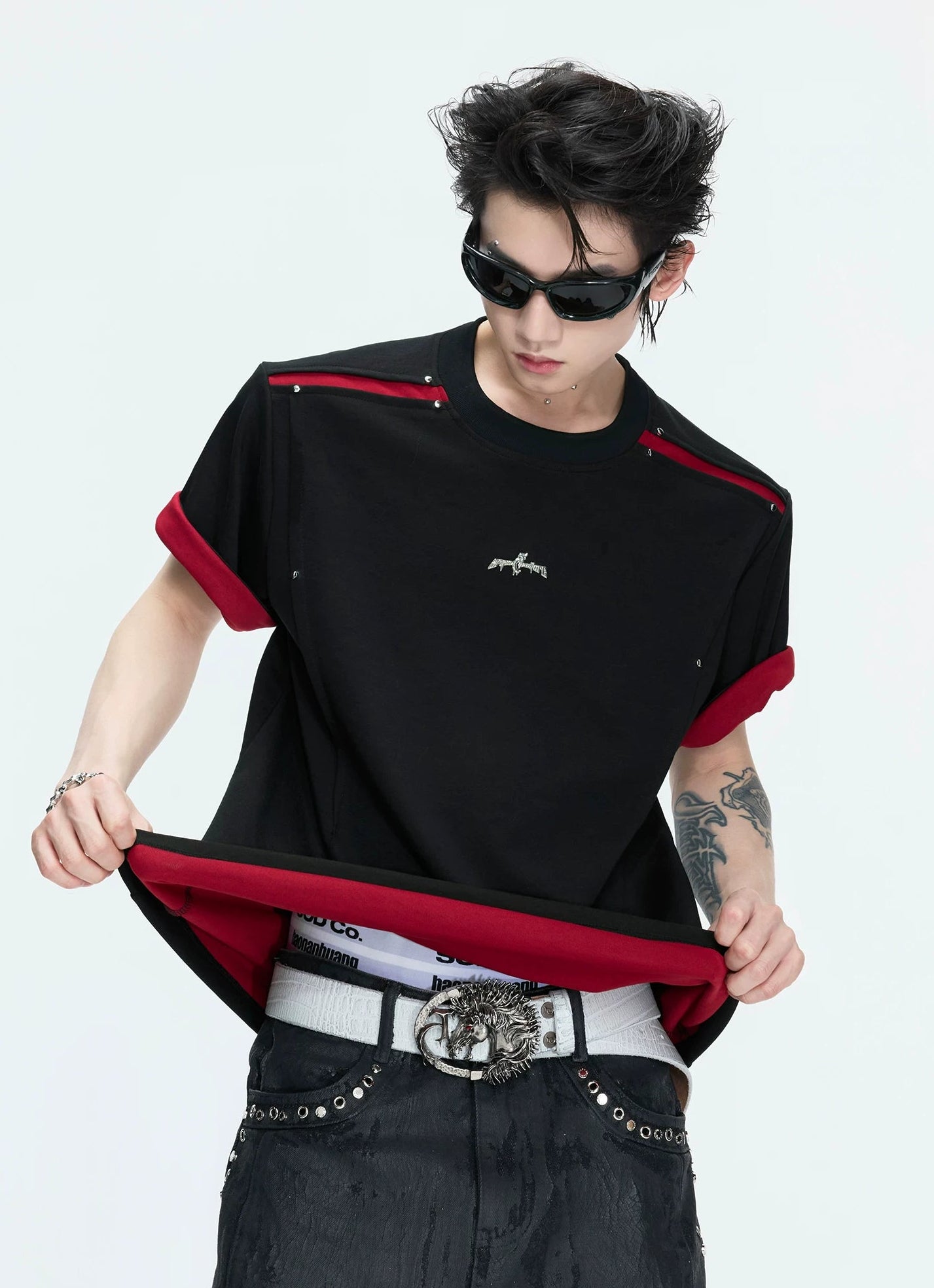 【26s Apr.】Reversible Contrast Oversized Sleeve Tee