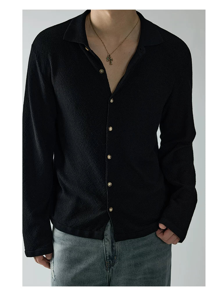 King's Gift Linen Blend Knit Cardigan