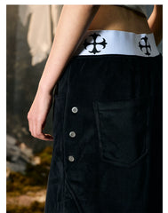 【26s Jan.】Boxing Velvet Curved Wide-Leg Denim Pants