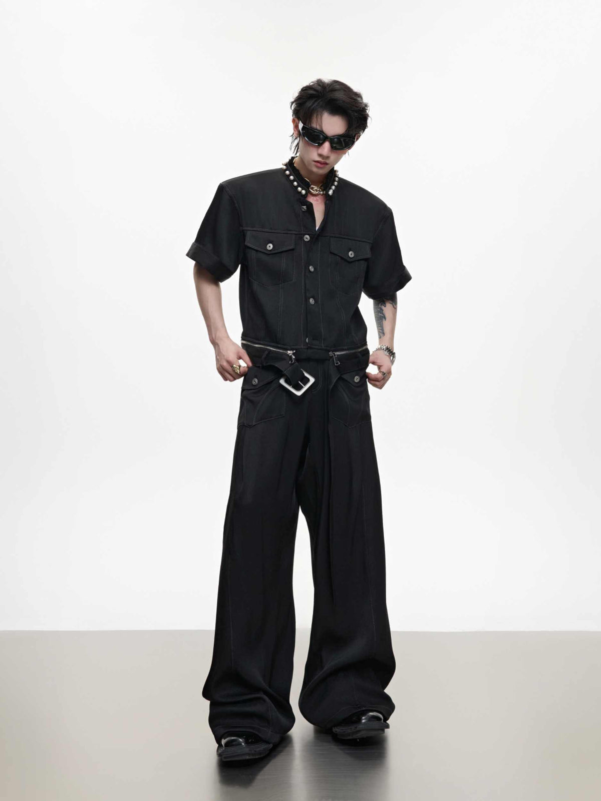 【25s Jul.】Elegant Pearl Edge Denim Jacket/Jeans