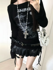 Punk Silver Large Cross Heavy Industry Necklace