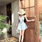 【25s Aug.】Sleeveless Knitted Dress with Waist Bow