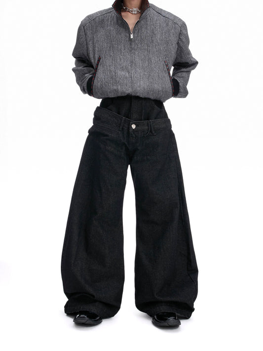 【25s Aug.】Heavyweight Double Waist Wide Leg Jeans