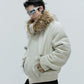 【25s Nov.】Washed Fur Collar Plush and Thickened Cotton Jacket