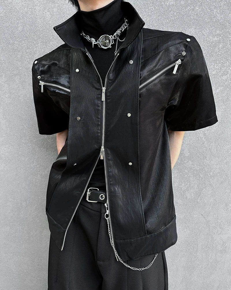 High-Street Turn-Down Collar Shirt