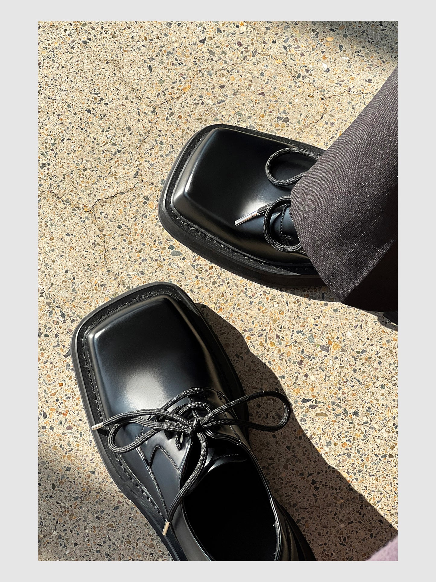 Square Toe Platform Commuter Shoes