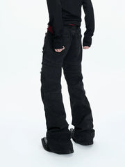 【26s Mar.】Studded Washed Curved Denim Pants