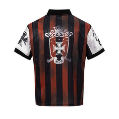 Vintage Badge Stripe Polo Jersey Tee