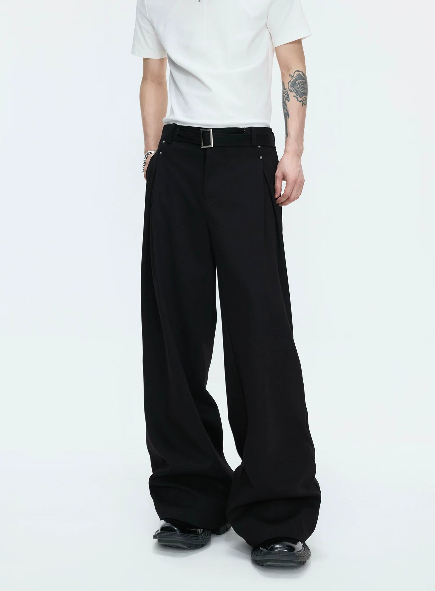 【26s May】Asymmetric Layered Cropped Shoulder Jacket Set
