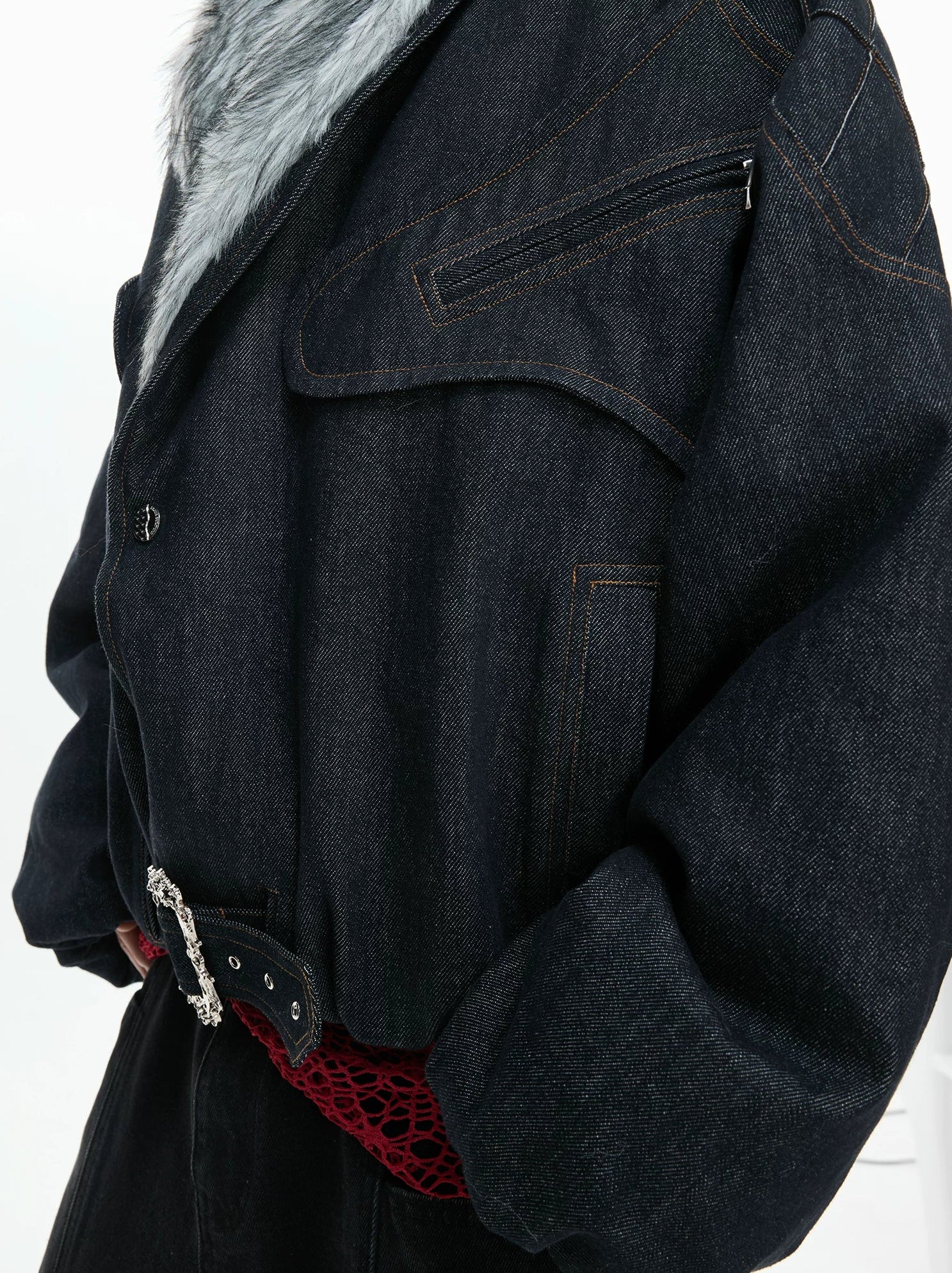 【26s Feb.】Heavyweight Raw Denim Eagle Sherpa-Lined Jacket