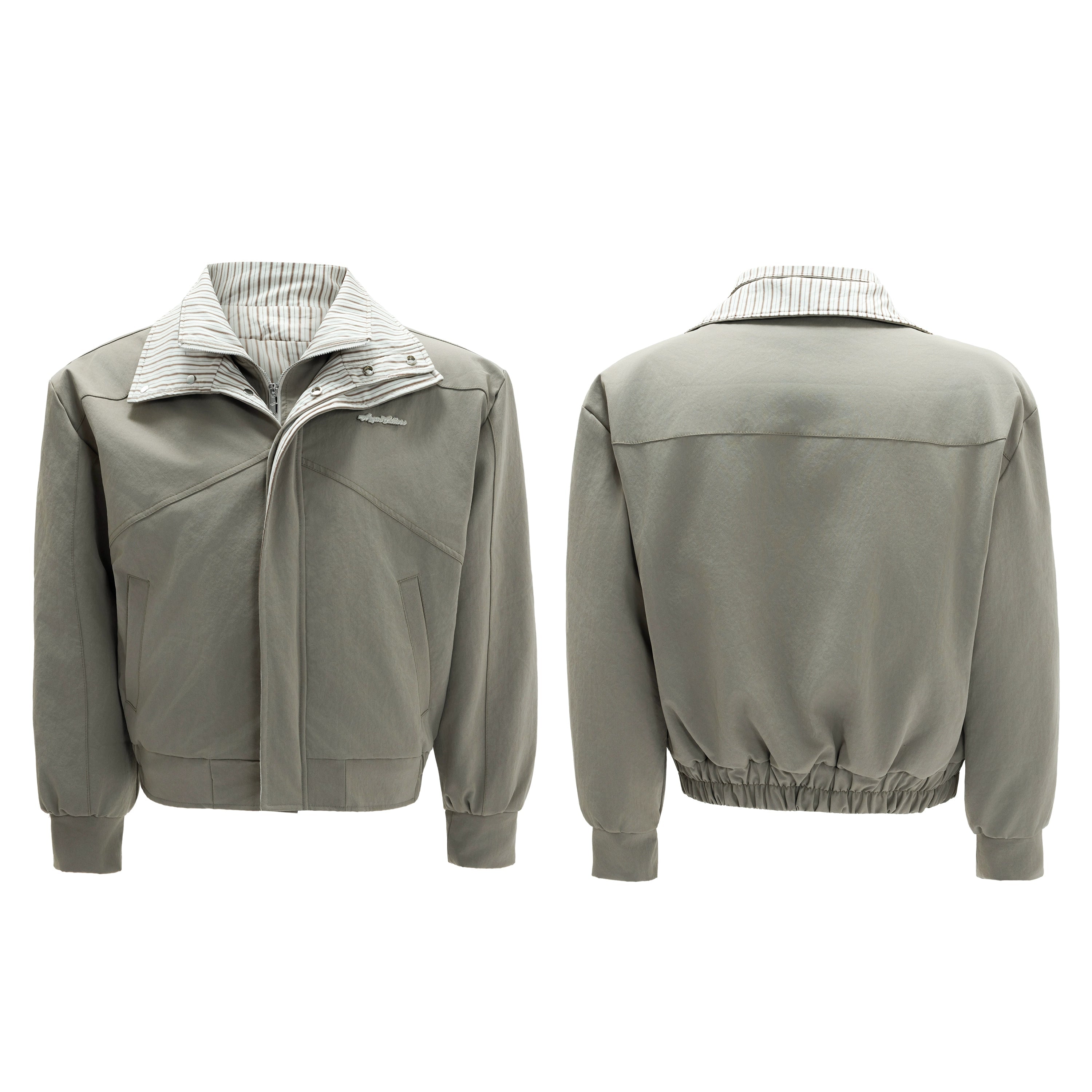 【25s Nov.】Washed Striped Thickened Cotton Coat