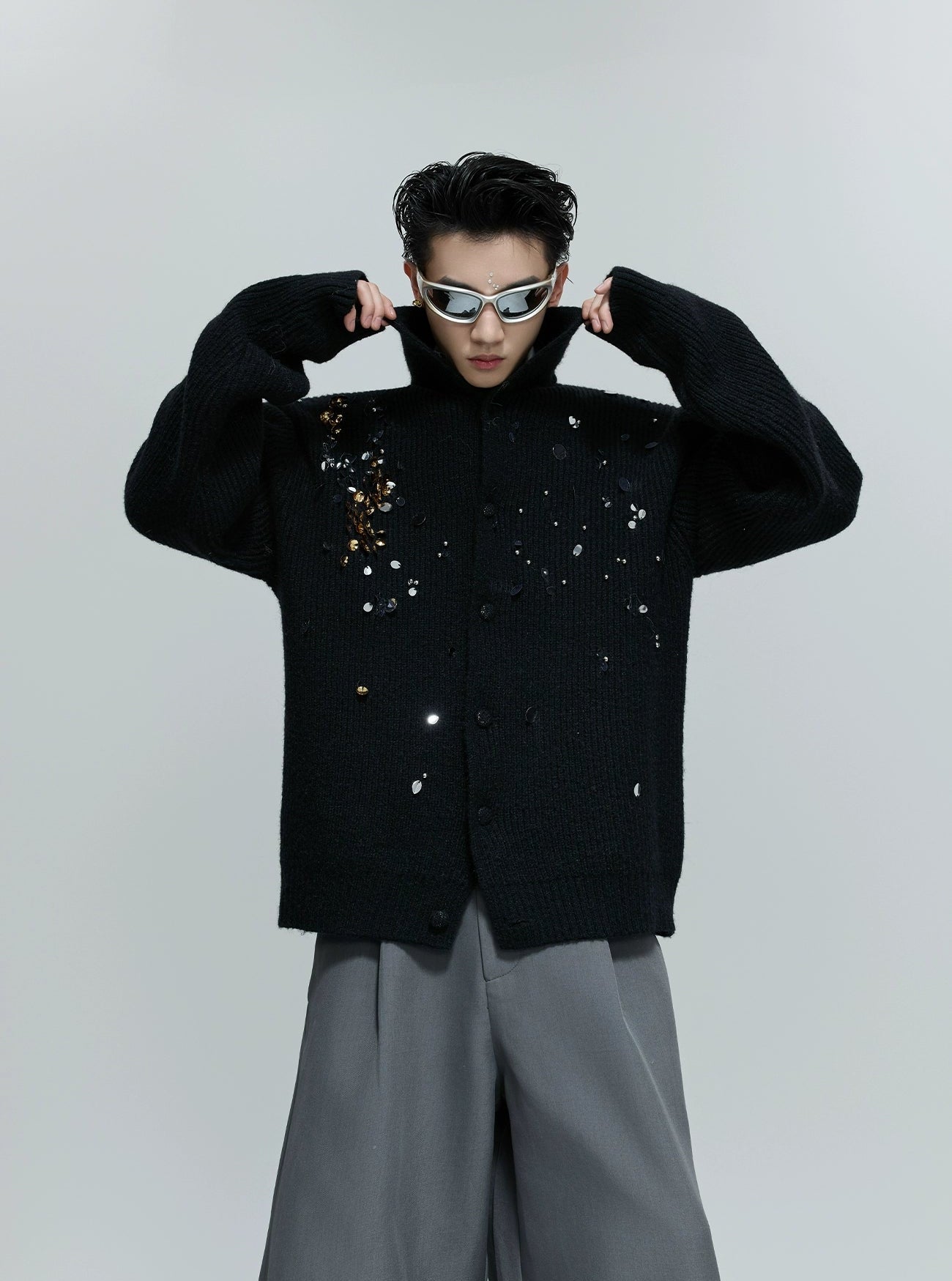 French Sequin Fashion Knitted Sweater